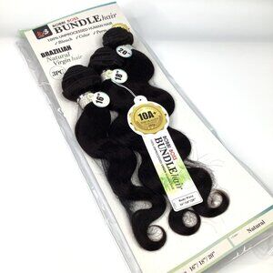 16"/18"/20" Bobbi Boss Brazilian Natural Virgin Hair Bundle Body Wave Extensions